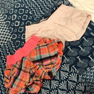 2 pairs of lululemon running shorts